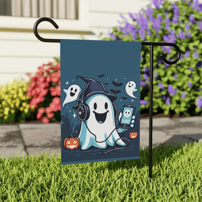 Ghost House Banner – Poly Poplin Fabric Halloween