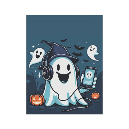 Ghost House Banner – Poly Poplin Fabric Halloween