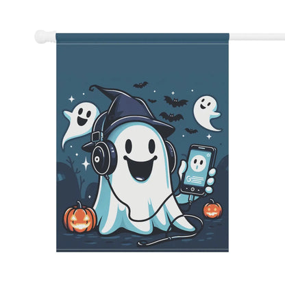 Ghost House Banner – Poly Poplin Fabric Halloween