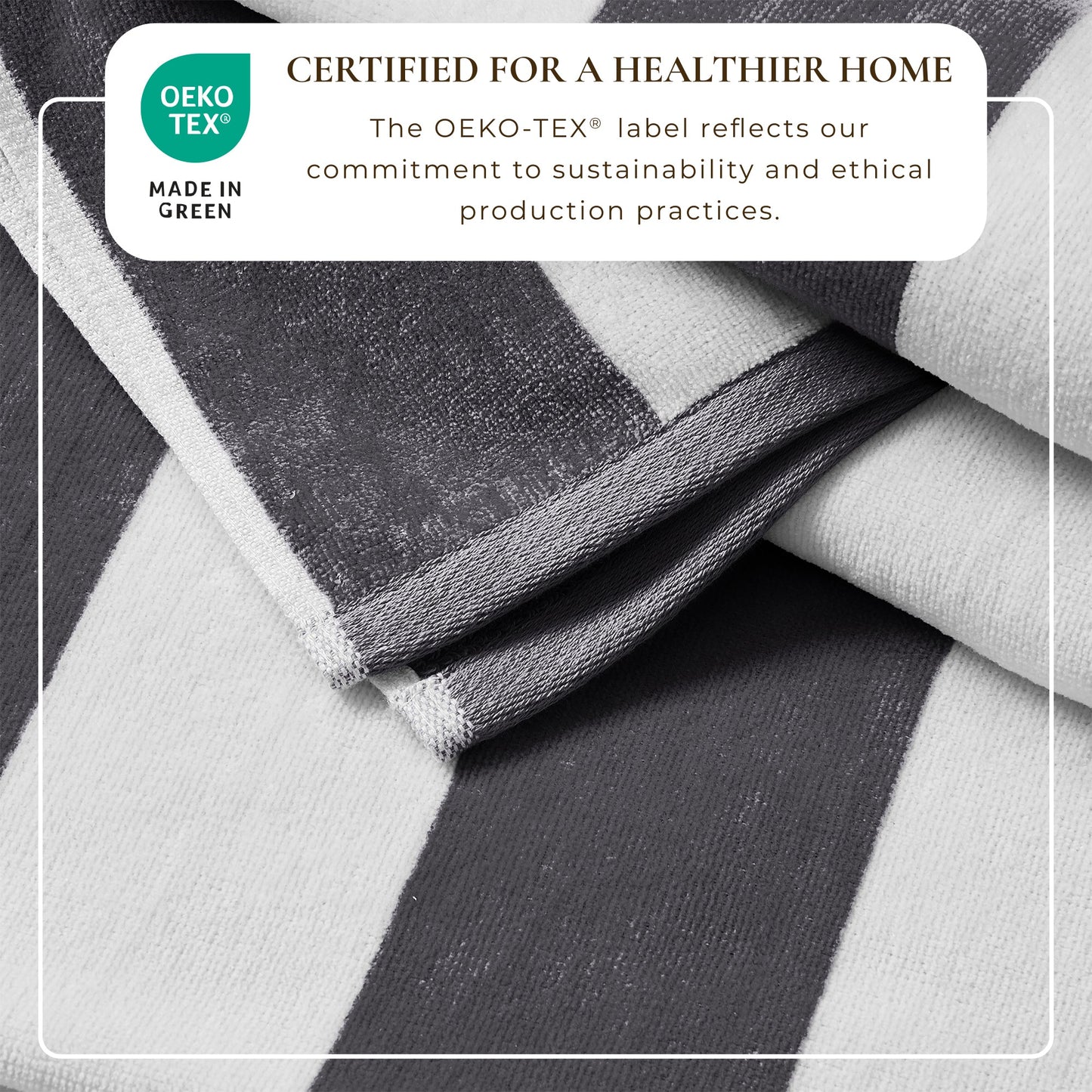 Cotton Velour Cabana Stripe Beach Towel