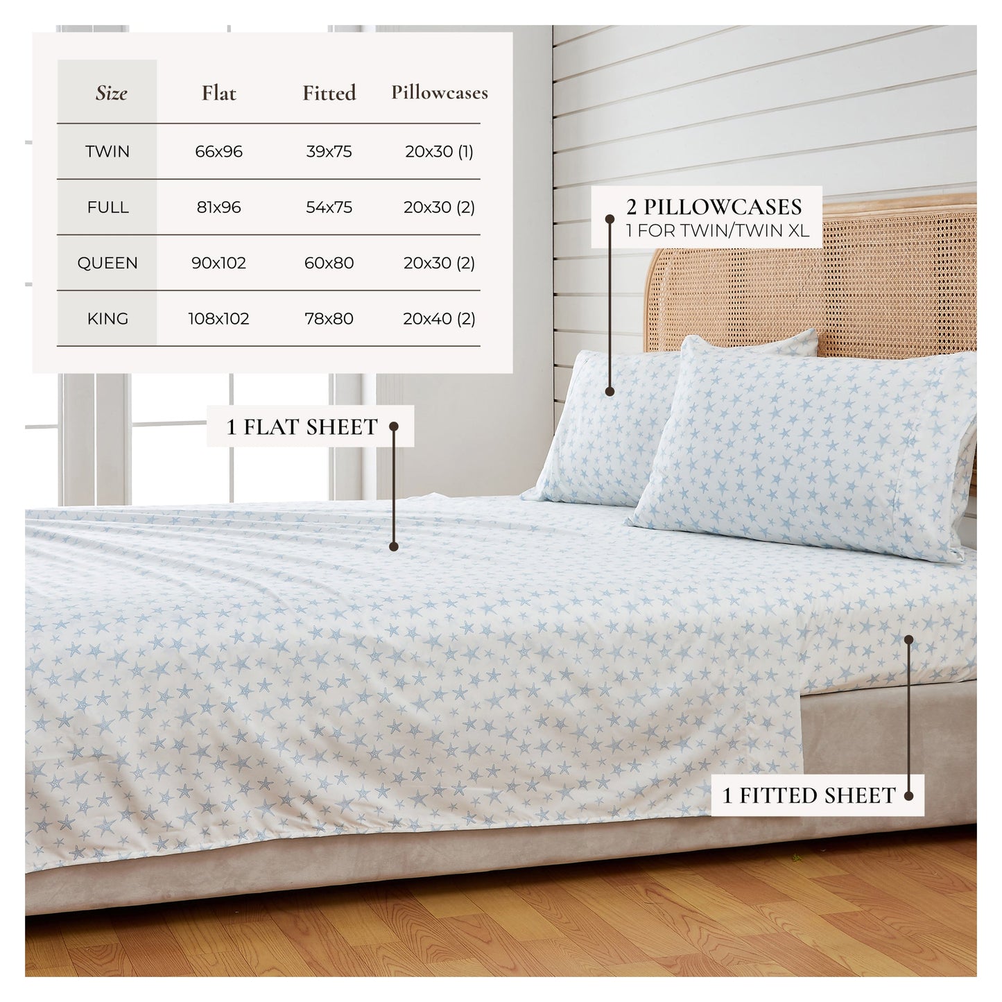 Coastal Printed Sheet Set