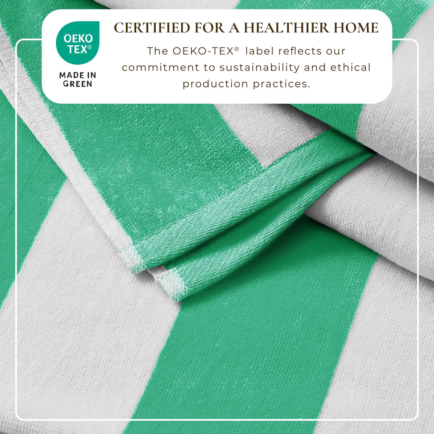 Cotton Velour Cabana Stripe Beach Towel