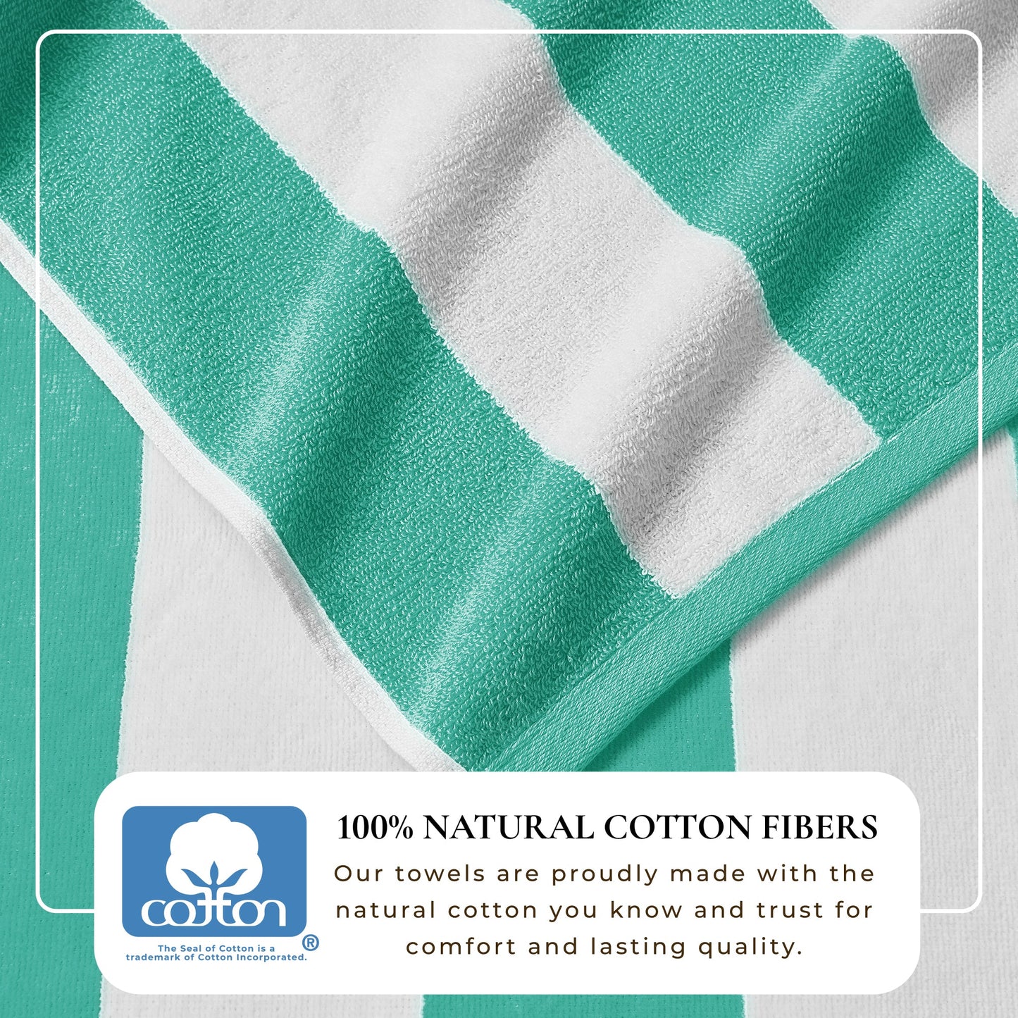 Cotton Velour Cabana Stripe Beach Towel