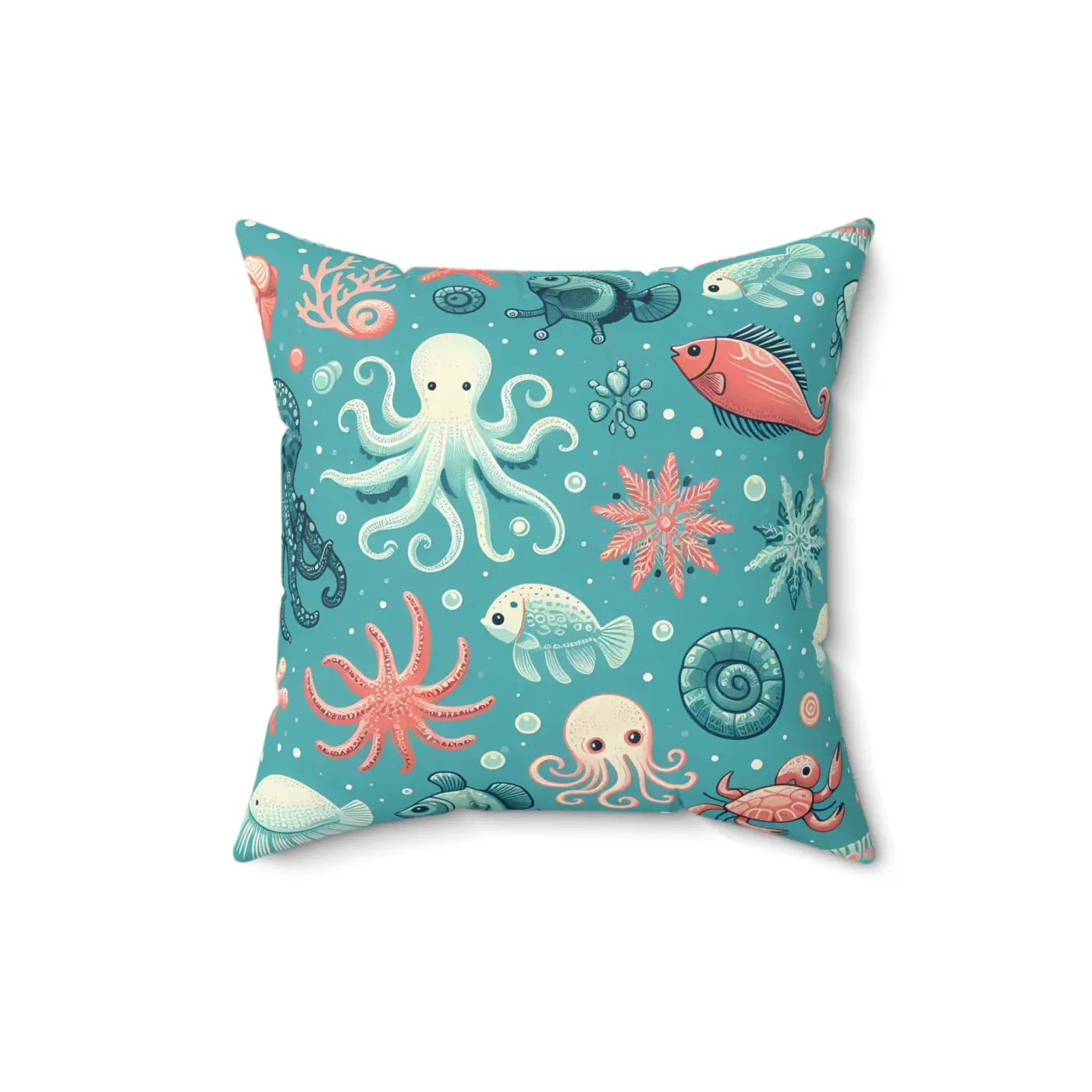 Marine Animals Polyester Pillows Durable Spun Polyester