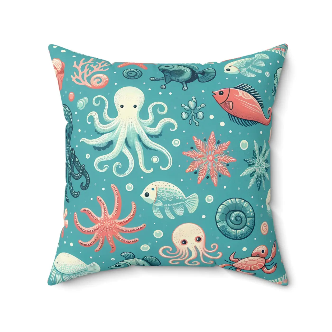 Marine Animals Polyester Pillows Durable Spun Polyester