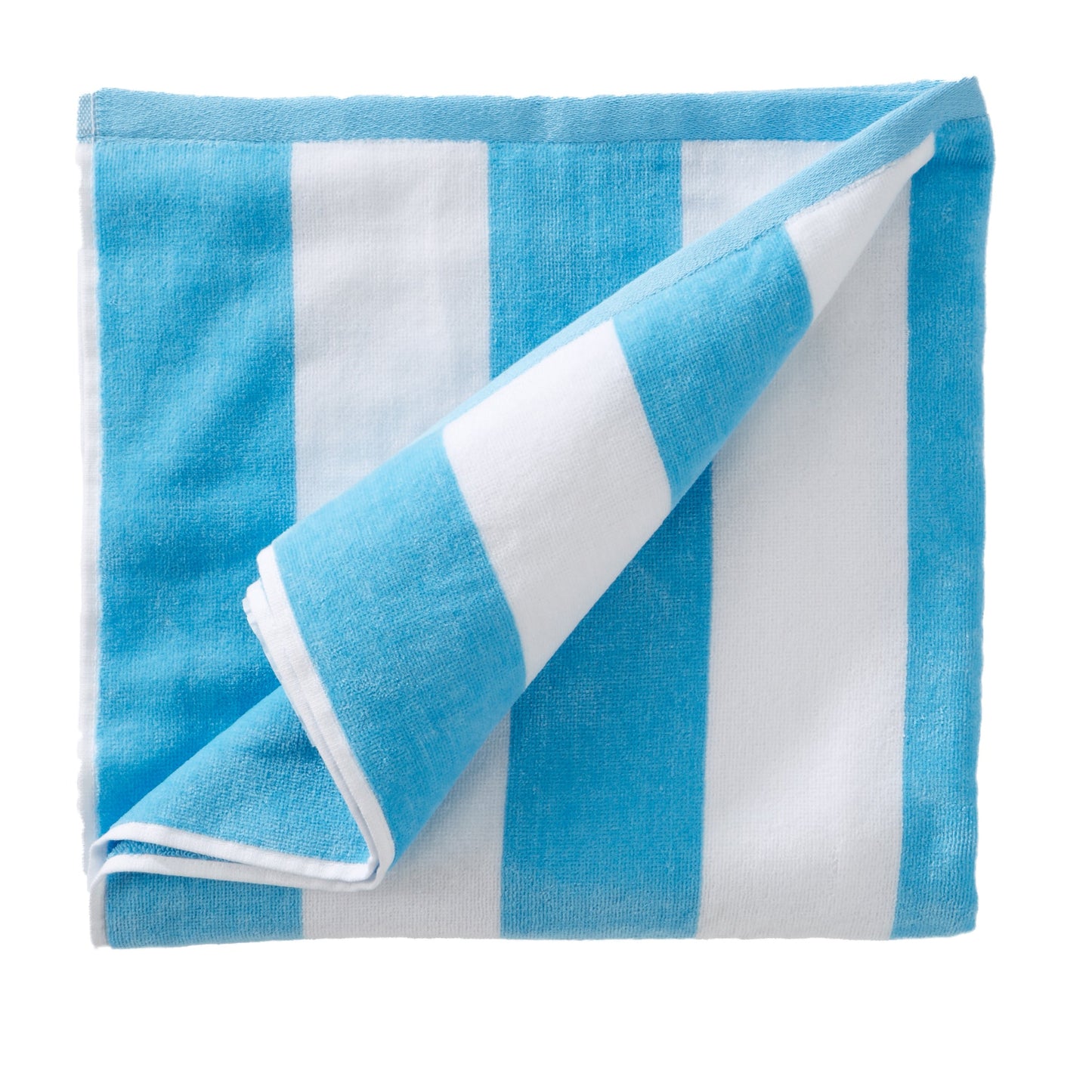 Cotton Velour Cabana Stripe Beach Towel