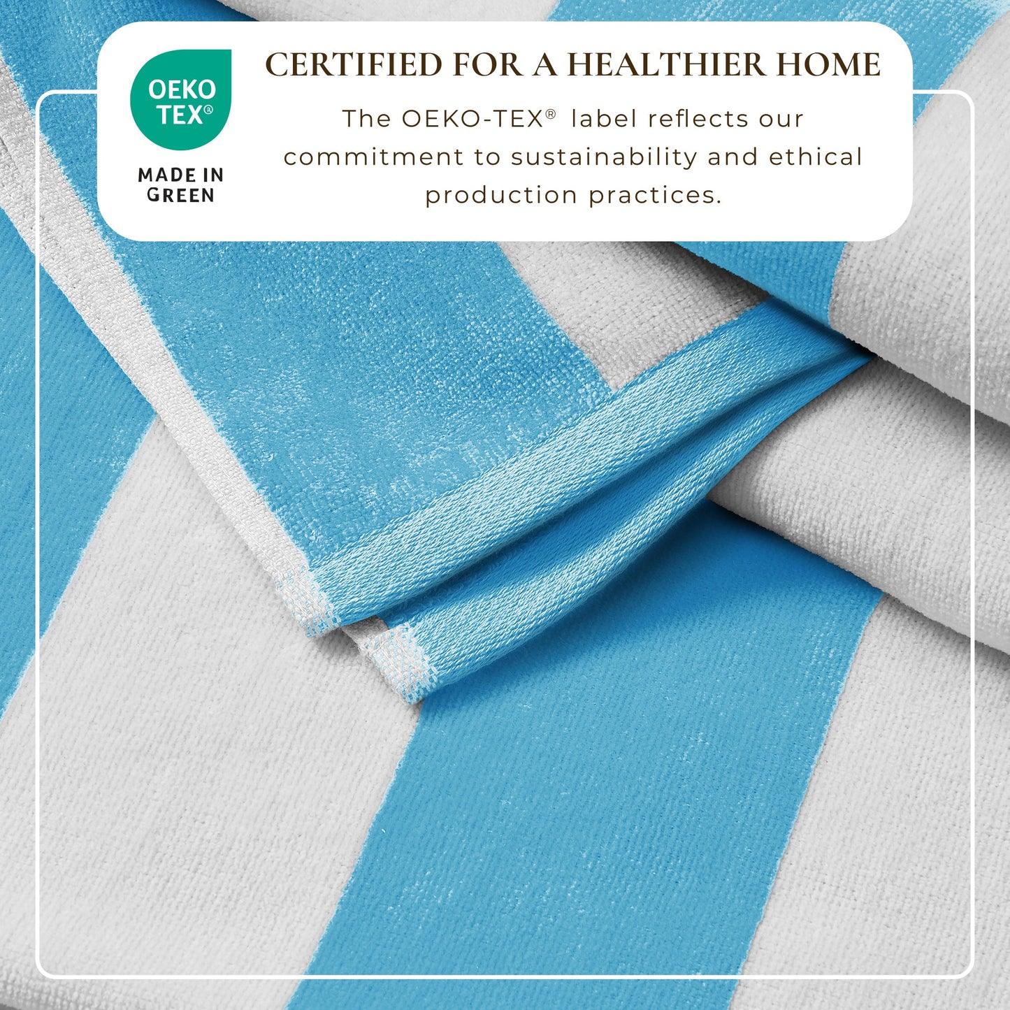 Cotton Velour Cabana Stripe Beach Towel