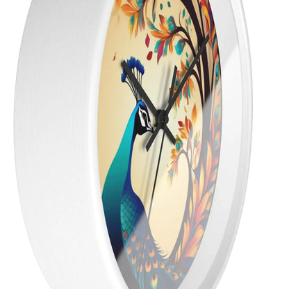 Peacock Wall Clock – Silent Wood Statement Piece