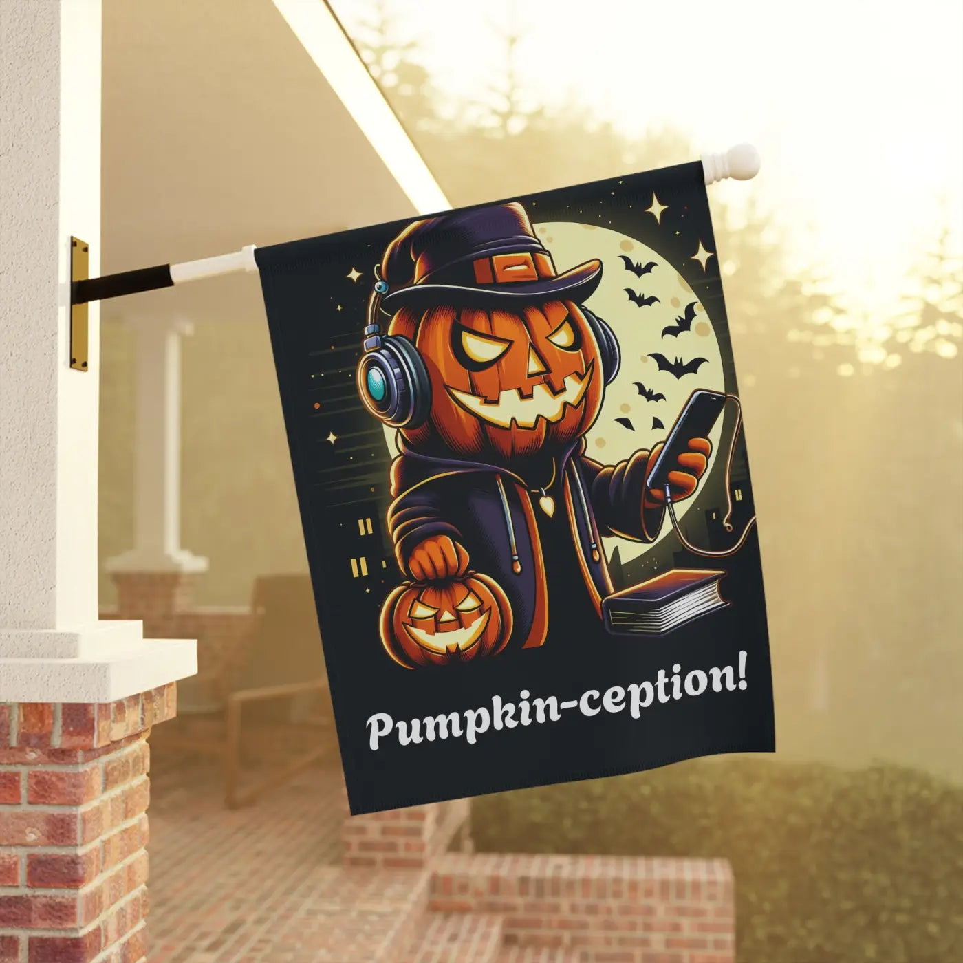 Jack-o’-lantern House Banner – Poly Poplin