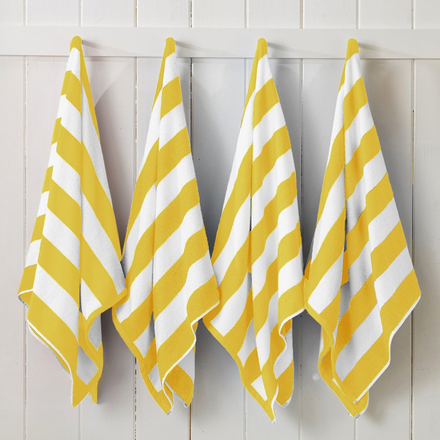 Cotton Velour Cabana Stripe Beach Towel