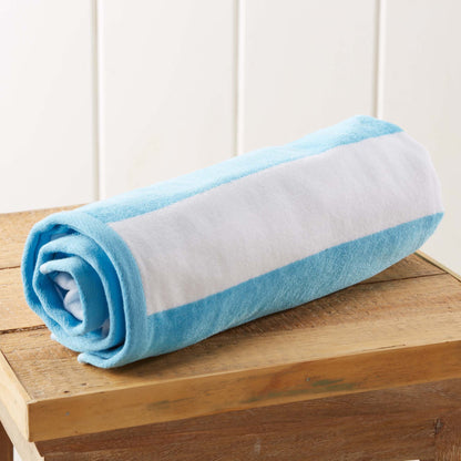Cotton Velour Cabana Stripe Beach Towel