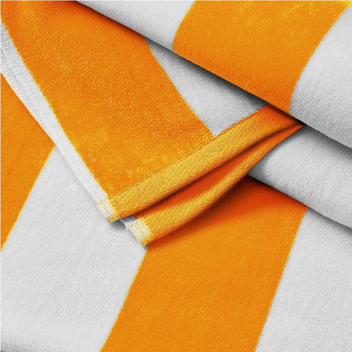 Cotton Velour Cabana Stripe Beach Towel