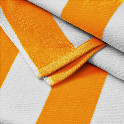 Cotton Velour Cabana Stripe Beach Towel