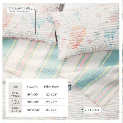 Coastal Coral Reef Quilt Set