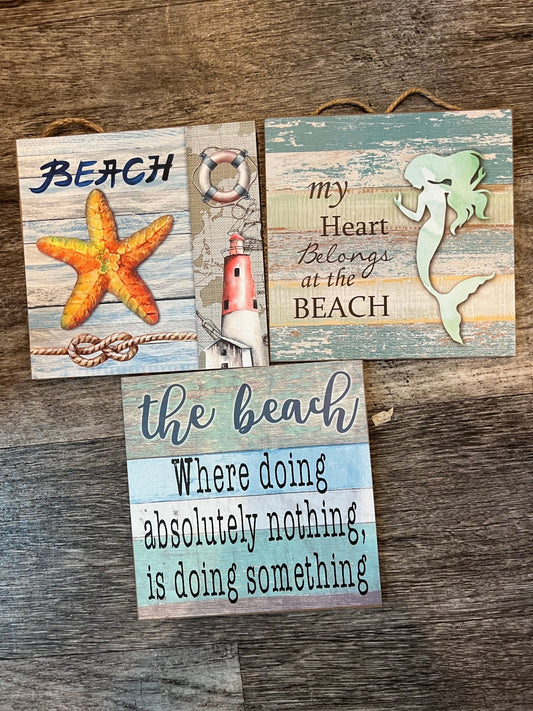 Small Beach Signs - 3 Styles