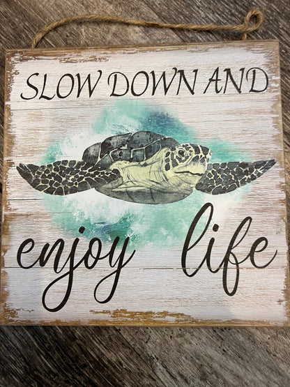 Small Sea Turtle Sign - 3 Styles