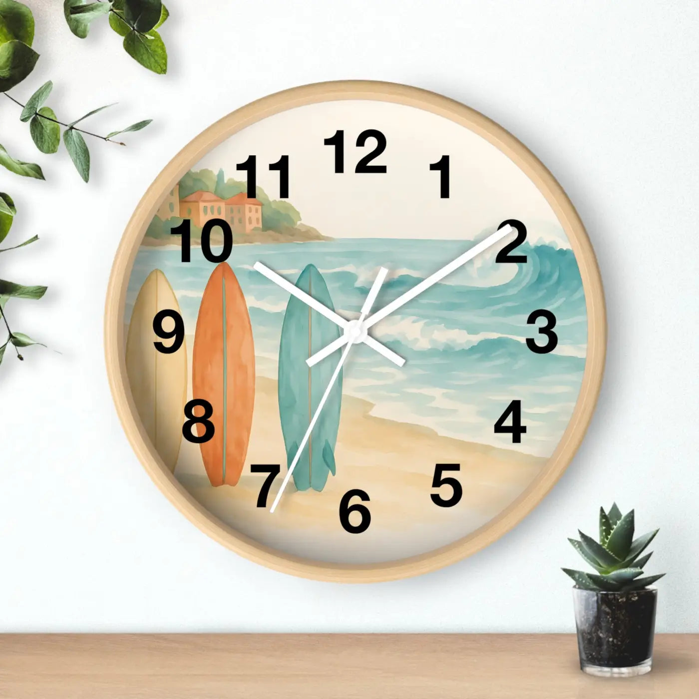 Vintage Surfboards – Wooden Wall Clock