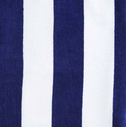 Cotton Velour Cabana Stripe Beach Towel