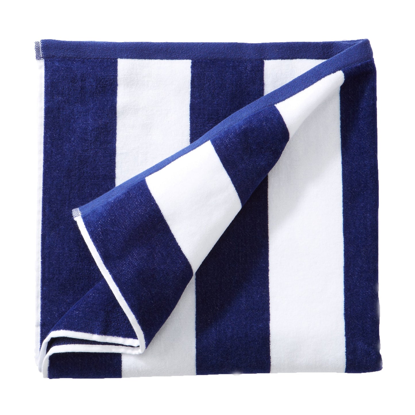 Cotton Velour Cabana Stripe Beach Towel