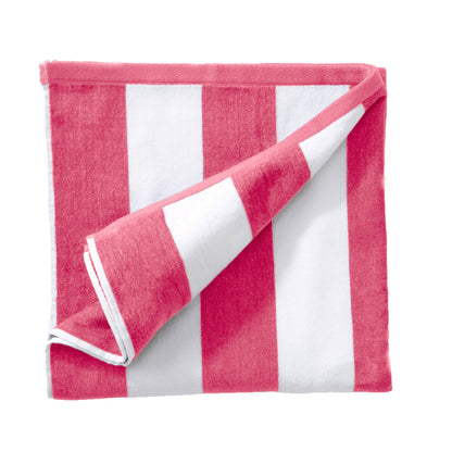 Cotton Velour Cabana Stripe Beach Towel