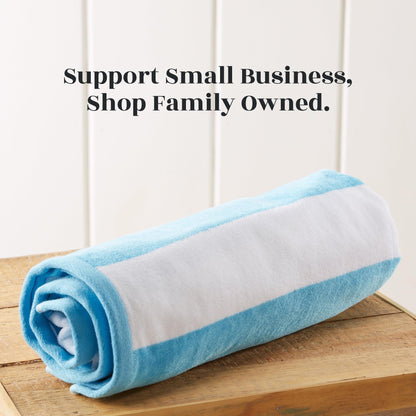 Cotton Velour Cabana Stripe Beach Towel