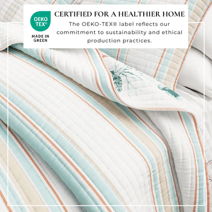 Coastal Printed Cotton Quilt Set