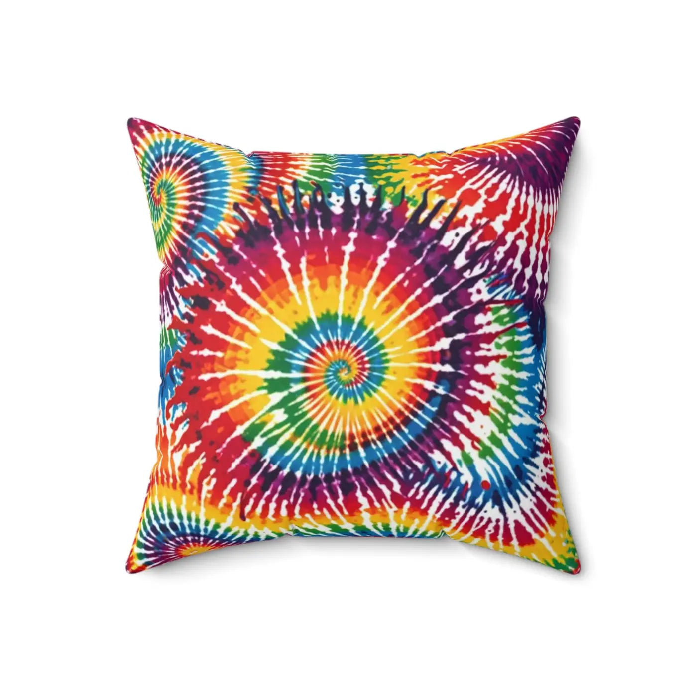 Vibrant Tie Die Spiral Polyester Square