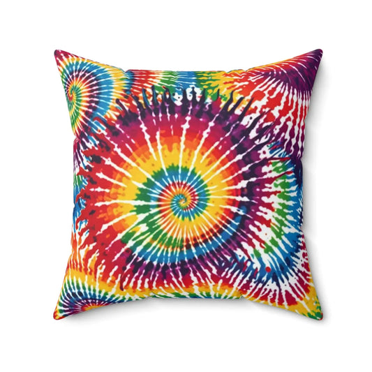 Vibrant Tie Die Spiral Polyester Square