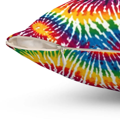 Vibrant Tie Die Spiral Polyester Square