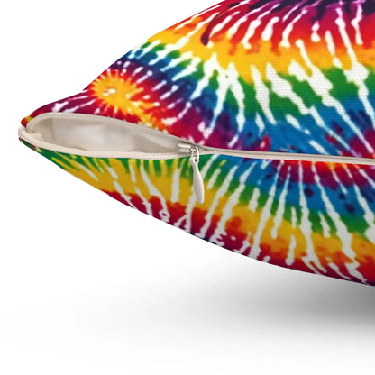 Vibrant Tie Die Spiral Polyester Square