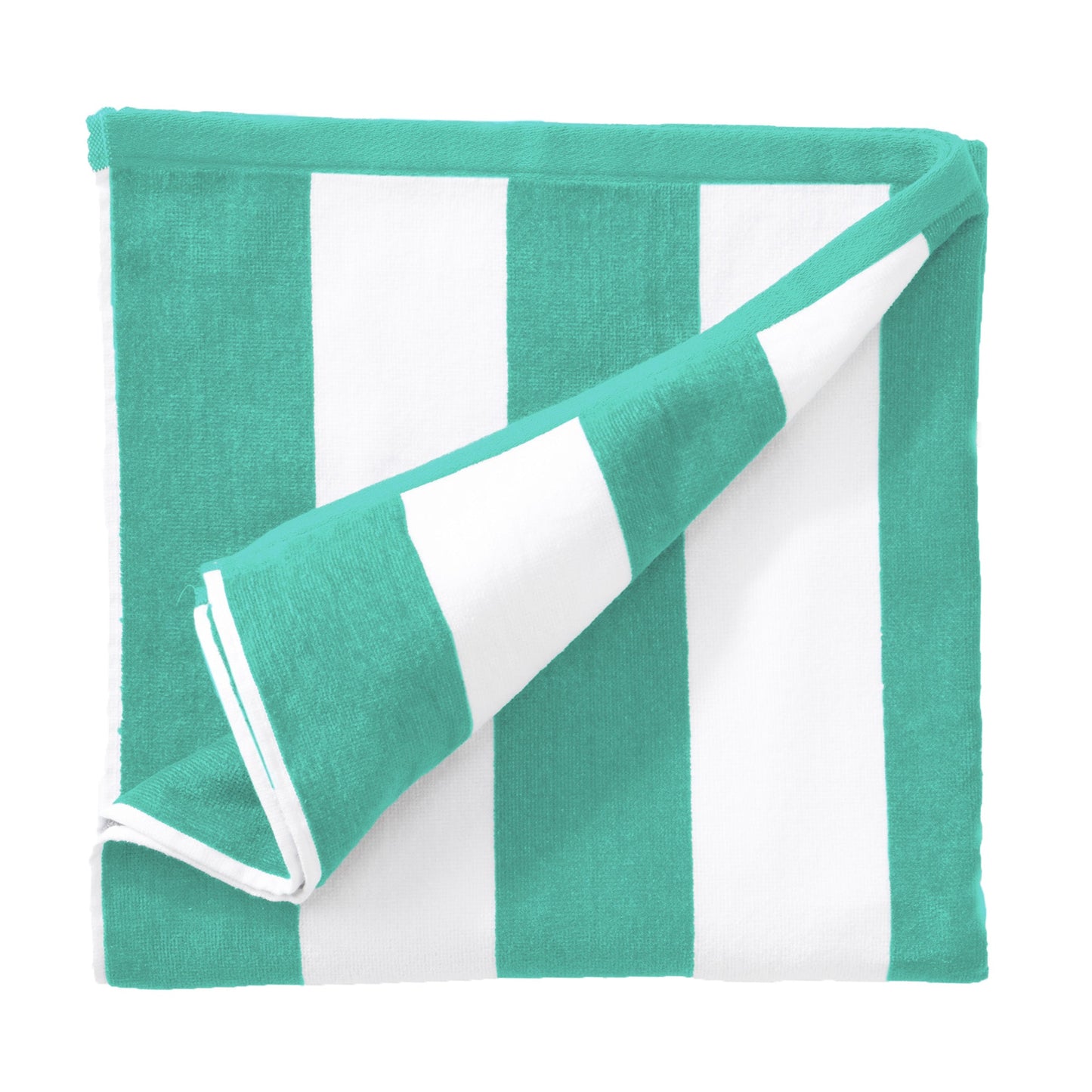 Cotton Velour Cabana Stripe Beach Towel