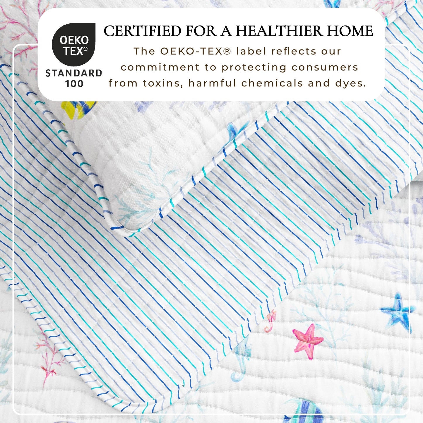 Colorful Coastal Seascape Quilt Set