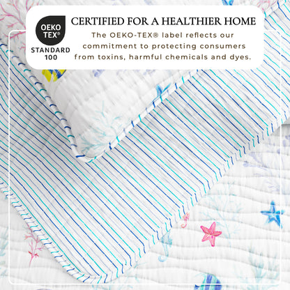 Colorful Coastal Seascape Quilt Set