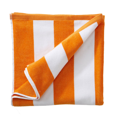 Cotton Velour Cabana Stripe Beach Towel