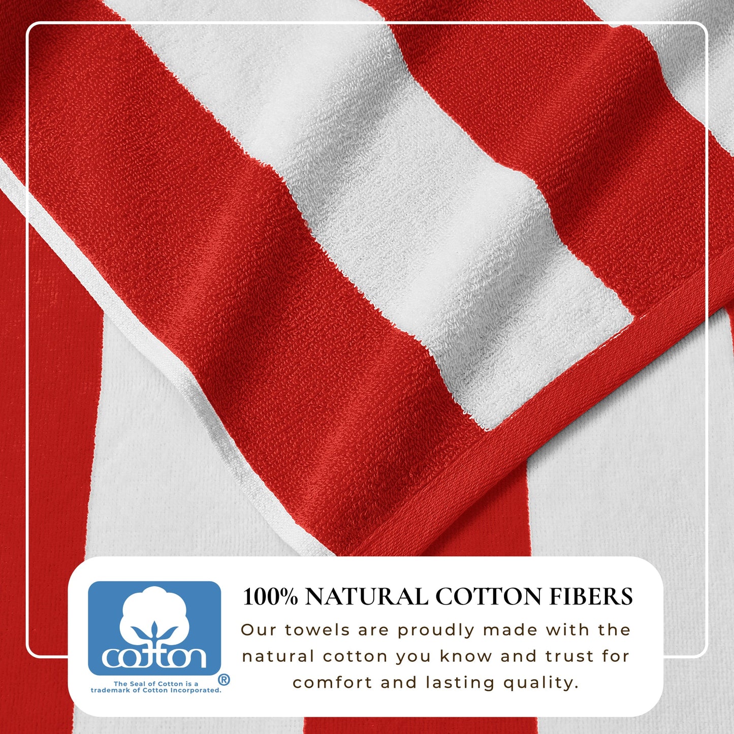 Cotton Velour Cabana Stripe Beach Towel