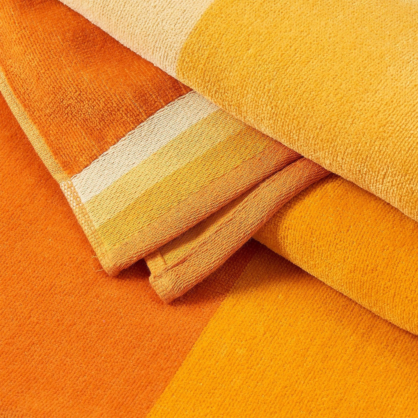 Cotton Velour Cabana Stripe Beach Towel